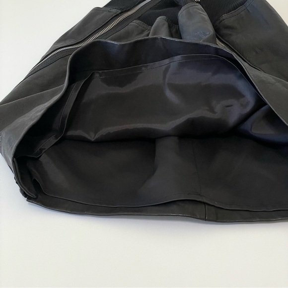 Theory Lamb Leather Mini Skirt Black XS - Picture 7 of 10